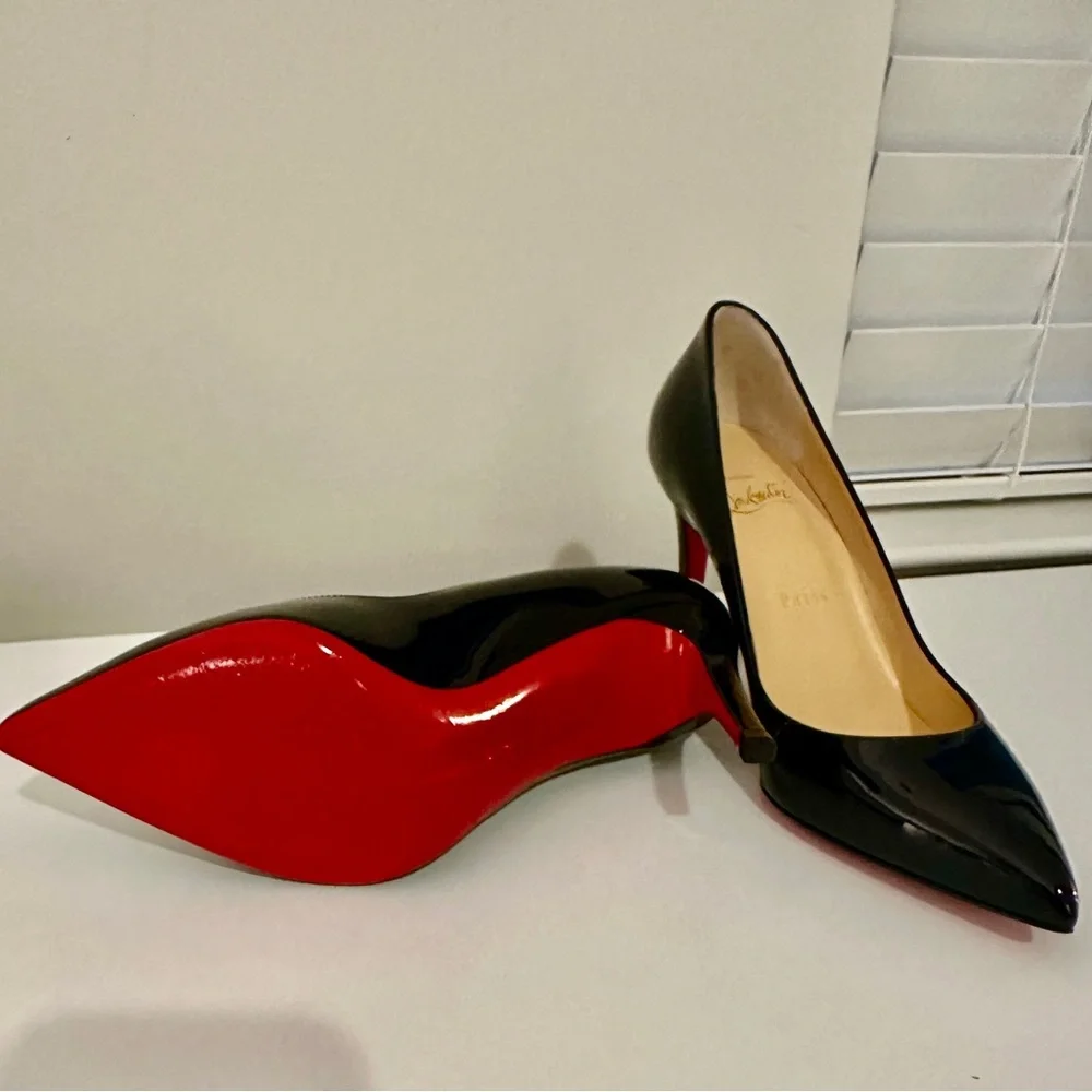 Christian Louboutin Glossy Black Heels - Picture 12 of 15